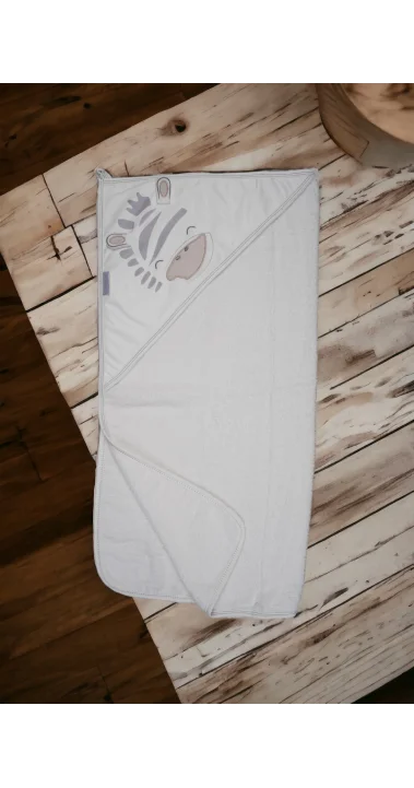 Zebra Bebek Banyo Havlu % 100 Pamuk (75x75cm )