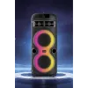 Bluetooth Hoparlör Rgb Işıklı Mikrofonlu Taşınabilir Speaker D41 Siyah