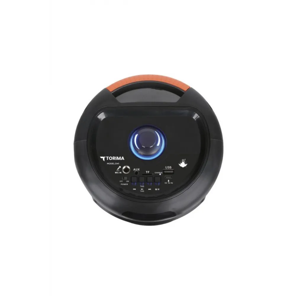 Bluetooth Hoparlör Rgb Işıklı Mikrofonlu Taşınabilir Speaker D41 Siyah