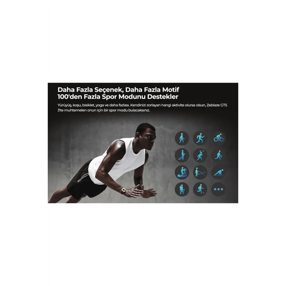 Gts 3 Jet Black Akıllı Saat - Siyahın Gücü, Çoklu Spor Modu, Kalp Atış Hızı Monitörü