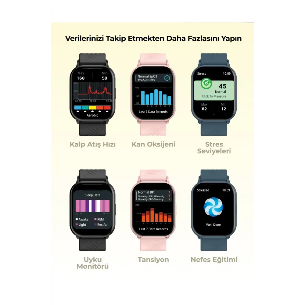 Gts 3 Midnight Blue Akıllı Saat - Gece Mavisi, Uzun Pil Ömrü, 2.03 Inç Ekran