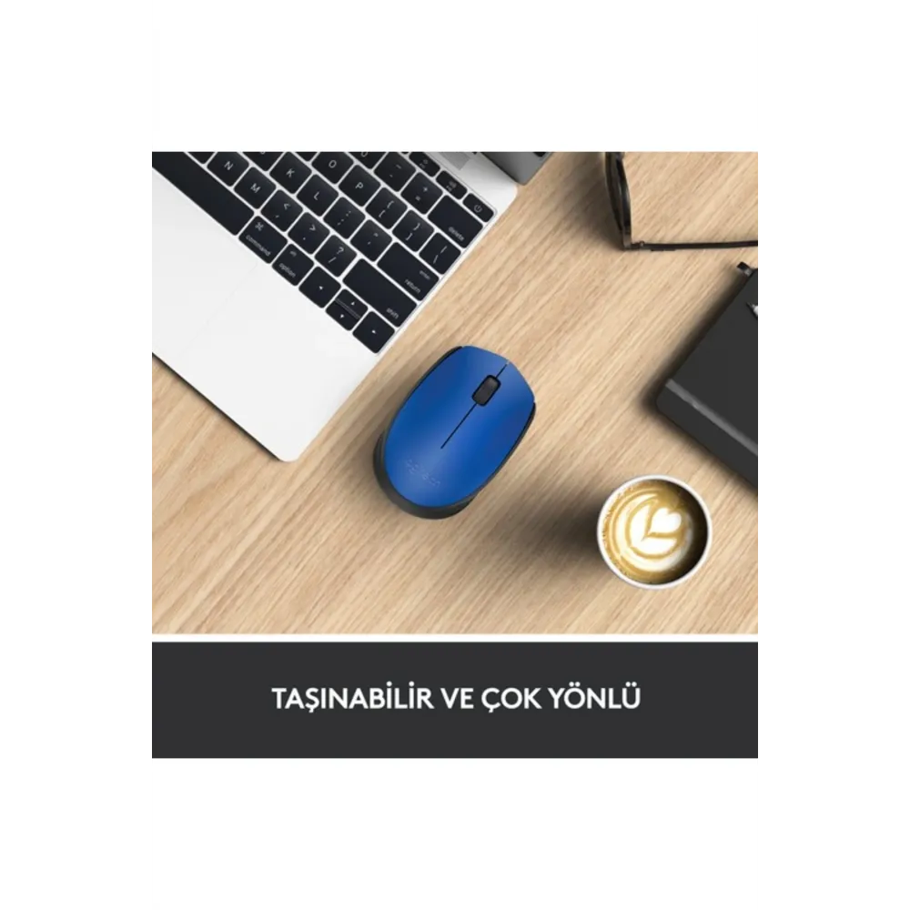 M171 USB Alıcılı Kablosuz Kompakt Mouse Mavi 910-004640