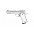 Kuzey 911 Kurusıkı Ses Tabancası (9 mm P.A.K. - Sedef Kabze - Parlak Krom - Colt M1911 Tipi)