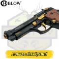 Blow F92 İşlemeli Kurusıkı Tabanca (Siyah - Altın Parçalı)
