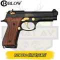 Blow F92 İşlemeli Kurusıkı Tabanca (Siyah - Altın Parçalı)
