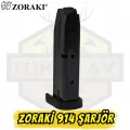 Ürün Adı: Zoraki 914-T Kurusıkı Tabanca Yedek Şarjör (9mm P.A.K. - 14 Fişek Kapasiteli)