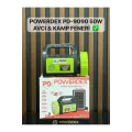 Powerdex PD-9090 Güneş Enerjili ve Şarjlı Radyolu 50 Watt Çok Fonksiyonlu Işıldak / El Feneri