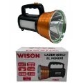 Wison WS-1455 50 Watt 1200 mAh Şarjlı Uzun Menzilli Lazer Işıklı Profesyonel El Feneri