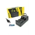 HD-8991B 3.7V Li-ion 2li Pil Şarj Cihazı (USB Kablolu / Çoklu Pil Uyumluluğu)