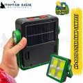 NY-9805 Çok Yönlü Şarj Edilebilir Solar Kamp Lambası ve Powerbank - Çok Fonksiyonlu Projektör, El Feneri ve Acil Durum Çakar Lambası (Yeşil / Turuncu)