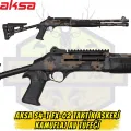 Aksa S4-T FX-02 Taktik Askeri Kamuflaj Şarjör Borulu Av Tüfeği - 12 Kalibre