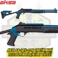 Aksa S4-T FX-024 Taktik Teleskopik Dipçikli Av Tüfeği - 12 Kalibre (Metalik Mavi)
