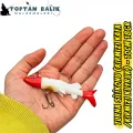 Fırsat Paketi: Turna Silikonu 10cm 18gr - Kırmızı Kafa Kırmızı Kuyruk (5’li Set)