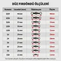 Cotras Profesyonel Düz Fırdöndü - Mat Siyah (NO: 0/1) - 144lü Paket