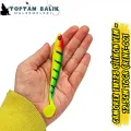 Camorex TW125 Silikon Yem - 12.5cm 10gr (Renk-001 Kırmızı Kafa Yeşil Siyah Çizgili)