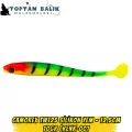 Camorex TW125 Silikon Yem - 12.5cm 10gr (Renk-001 Kırmızı Kafa Yeşil Siyah Çizgili)
