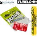 Fubelo Wormiez LRF Silikon Yemi - Red White UV (5.2 cm / 18 Adet)