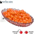 İthal Camgöz Turuncu Sazan Balık Boncuğu 12 mm (İç Çap: 4.3 mm) - 500 Gr Paket