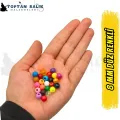 Karışık Renk (Rengarenk) Sazan Balık Boncuğu 8 mm (İç Çap: 3 mm) - 500 Gr Paket