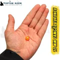 İthal Camgöz Turuncu Sazan Balık Boncuğu 10 mm (İç Çap: 3.5 mm) - 500 Gr Paket