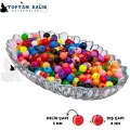 Karışık Renk (Rengarenk) Sazan Balık Boncuğu 8 mm (İç Çap: 3 mm) - 500 Gr Paket