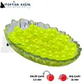 İthal Camgöz Yeşil Sazan Balık Boncuğu 10 mm (İç Çap: 3.5 mm) - 500 Gr Paket