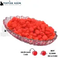 Tek Mısır Tanesi Formunda Turuncu Sazan Boncuğu 11.5 x 6.5 mm (İç Çap: 3 mm) - 500 Gr Paket