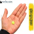 Zeytin Formunda Fosforlu Yeşil Sazan Balık Boncuğu 15 x 11.5 mm (İç Çap: 3 mm) - 500 Gr Paket