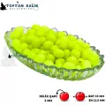 Zeytin Formunda Fosforlu Yeşil Sazan Balık Boncuğu 15 x 11.5 mm (İç Çap: 3 mm) - 500 Gr Paket