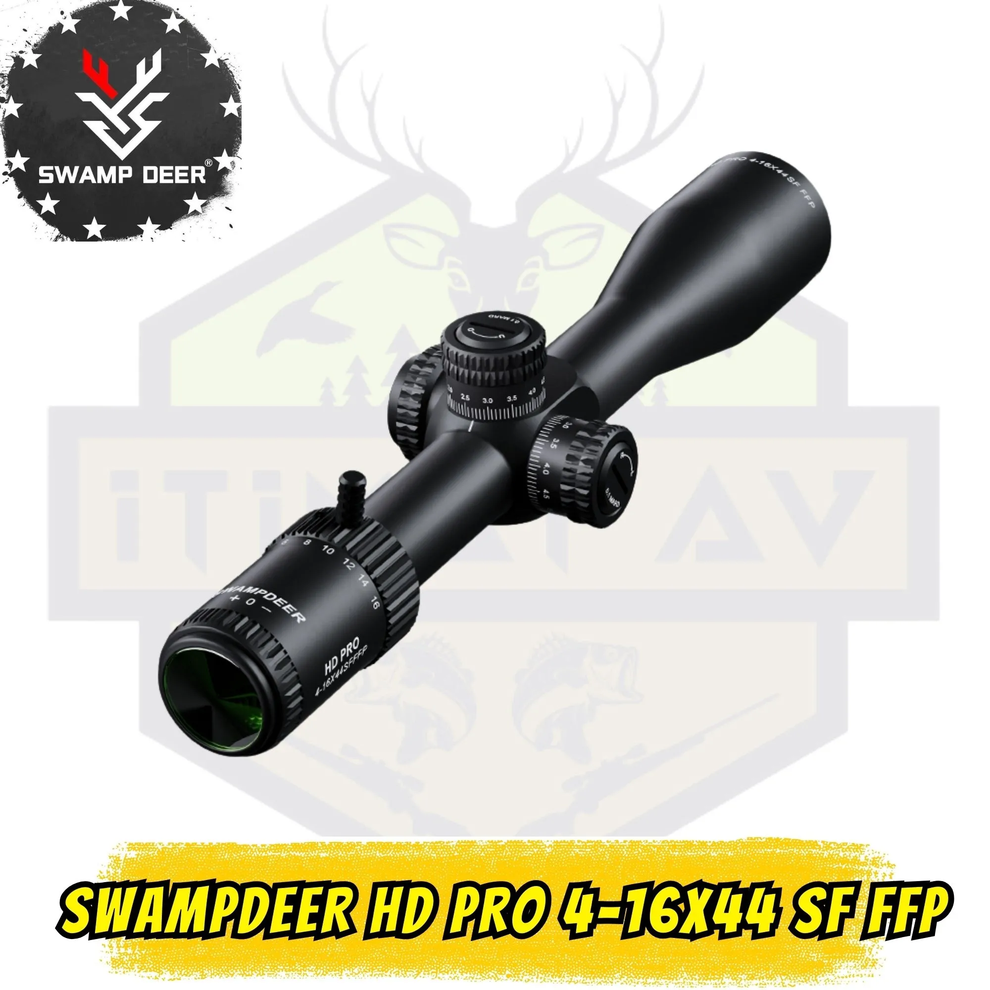Swampdeer HD PRO 4-16x44 SF FFP Taktikal Tüfek Dürbünü (1500G Darbe Dayanımlı)