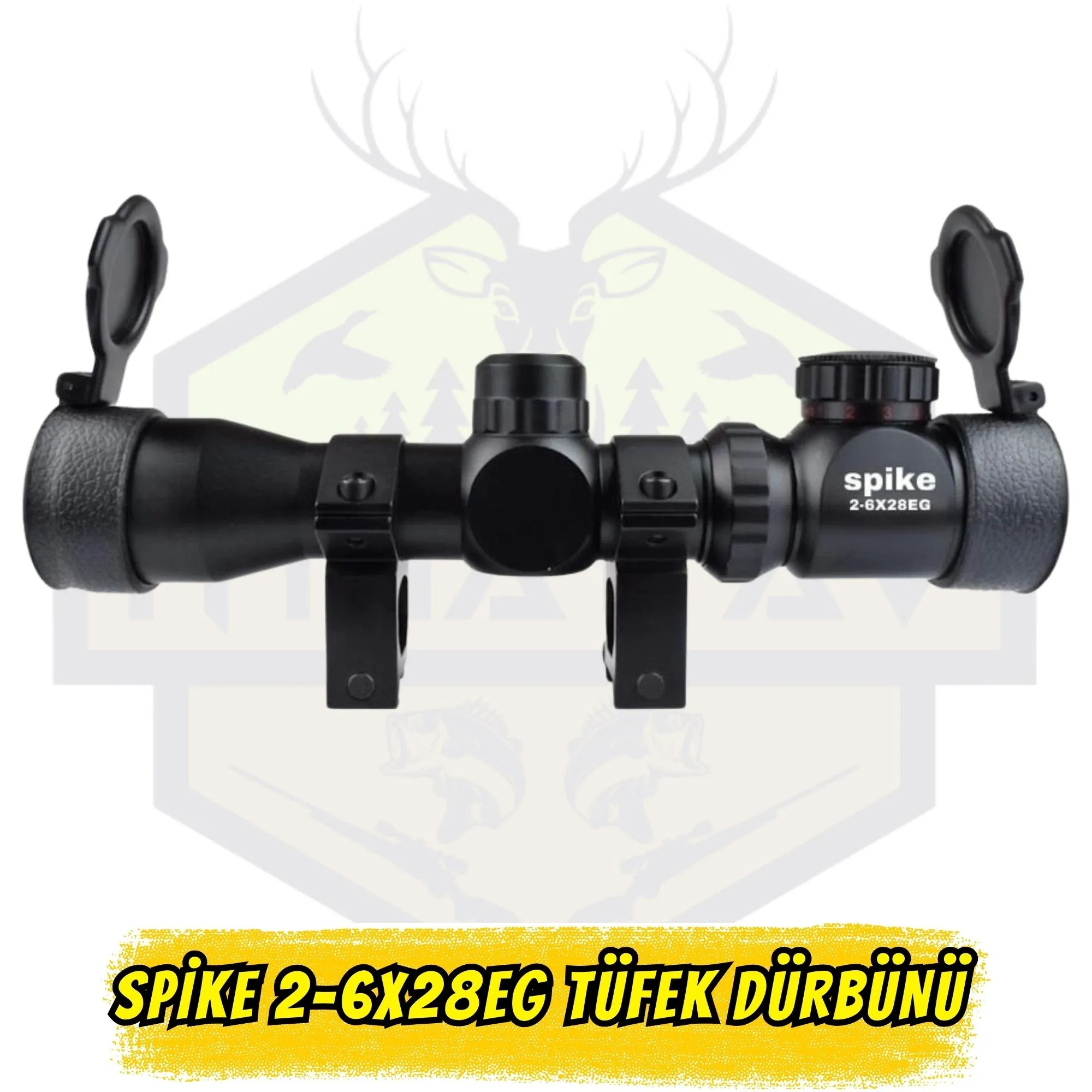 Spike 2-6x28EG Işıklı ve Zoomlu Taktikal Tüfek Dürbünü