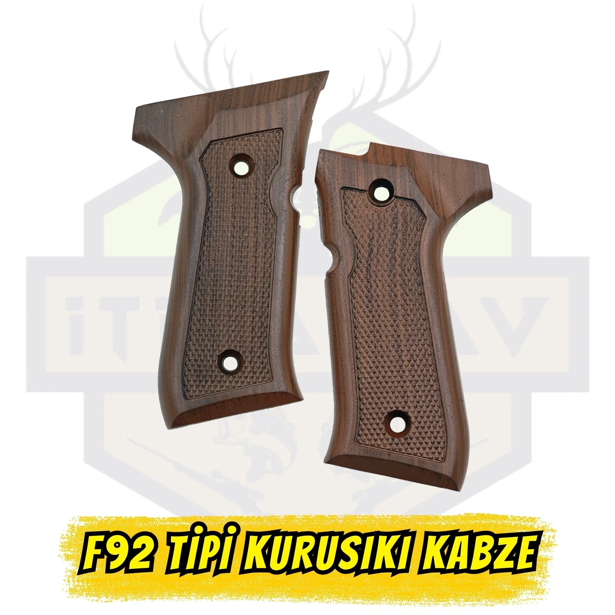 Blow F92 ve F92 Tipi Kurusıkı Tabanca Kabze Seti - Ahşap Görünümlü Dayanıklı Plastik