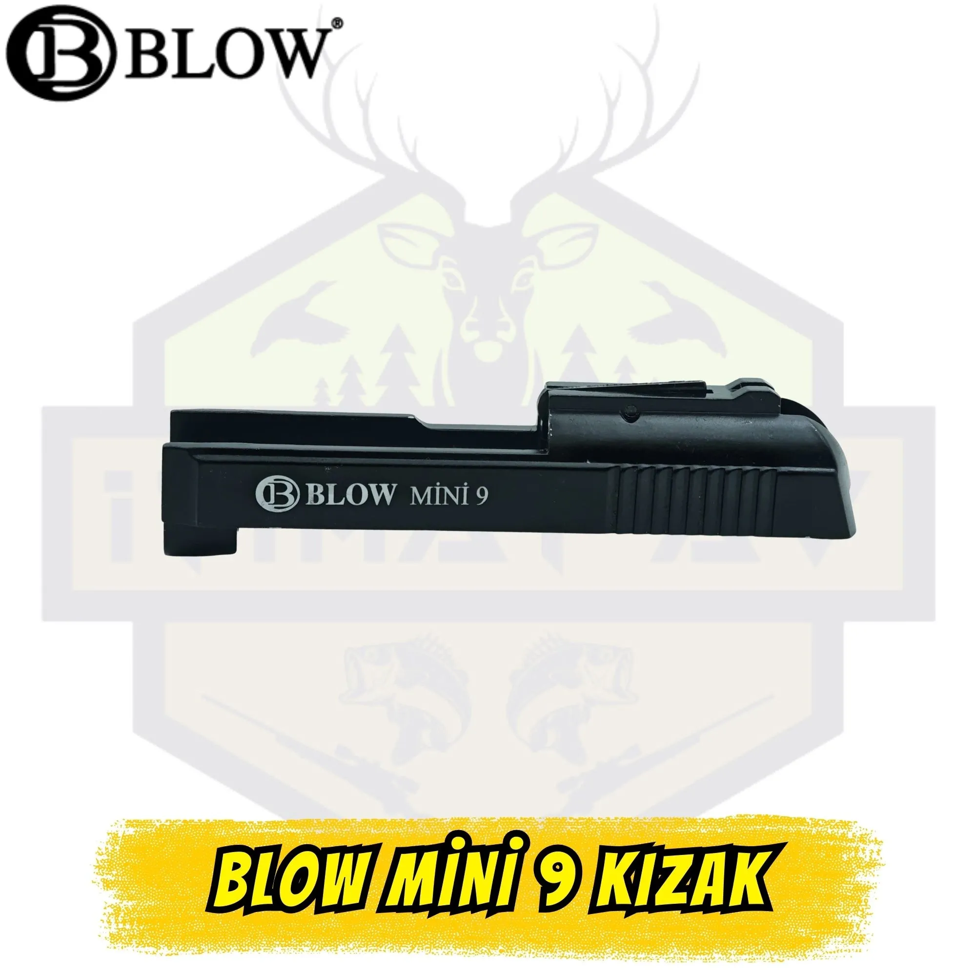 Blow Mini 9 Kurusıkı Tabanca Üst Kızak (Sürgü) - Mat Siyah Orijinal