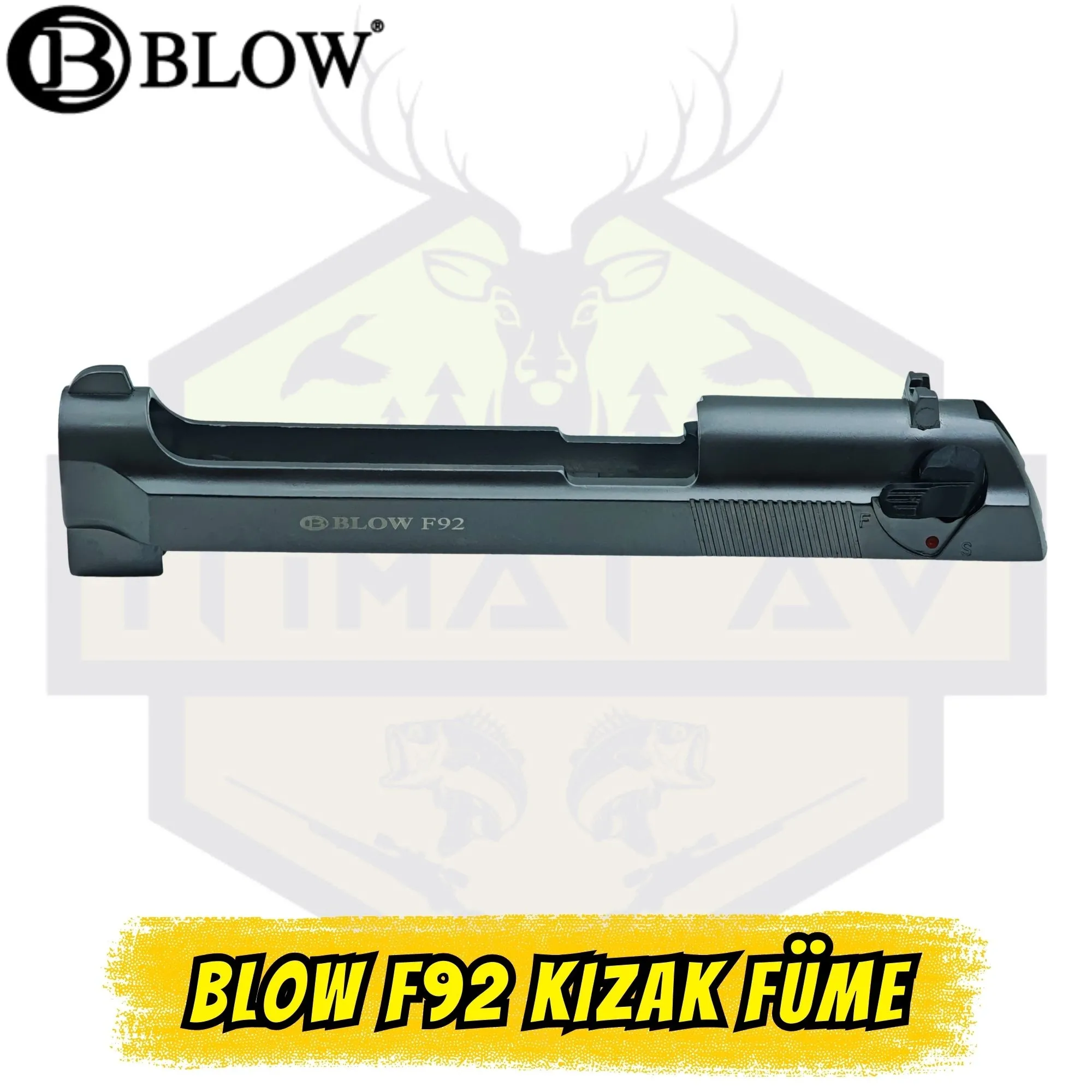 Blow F92 Kurusıkı Tabanca Üst Kızak (Sürgü) - Füme (Gunmetal Grey) Orijinal