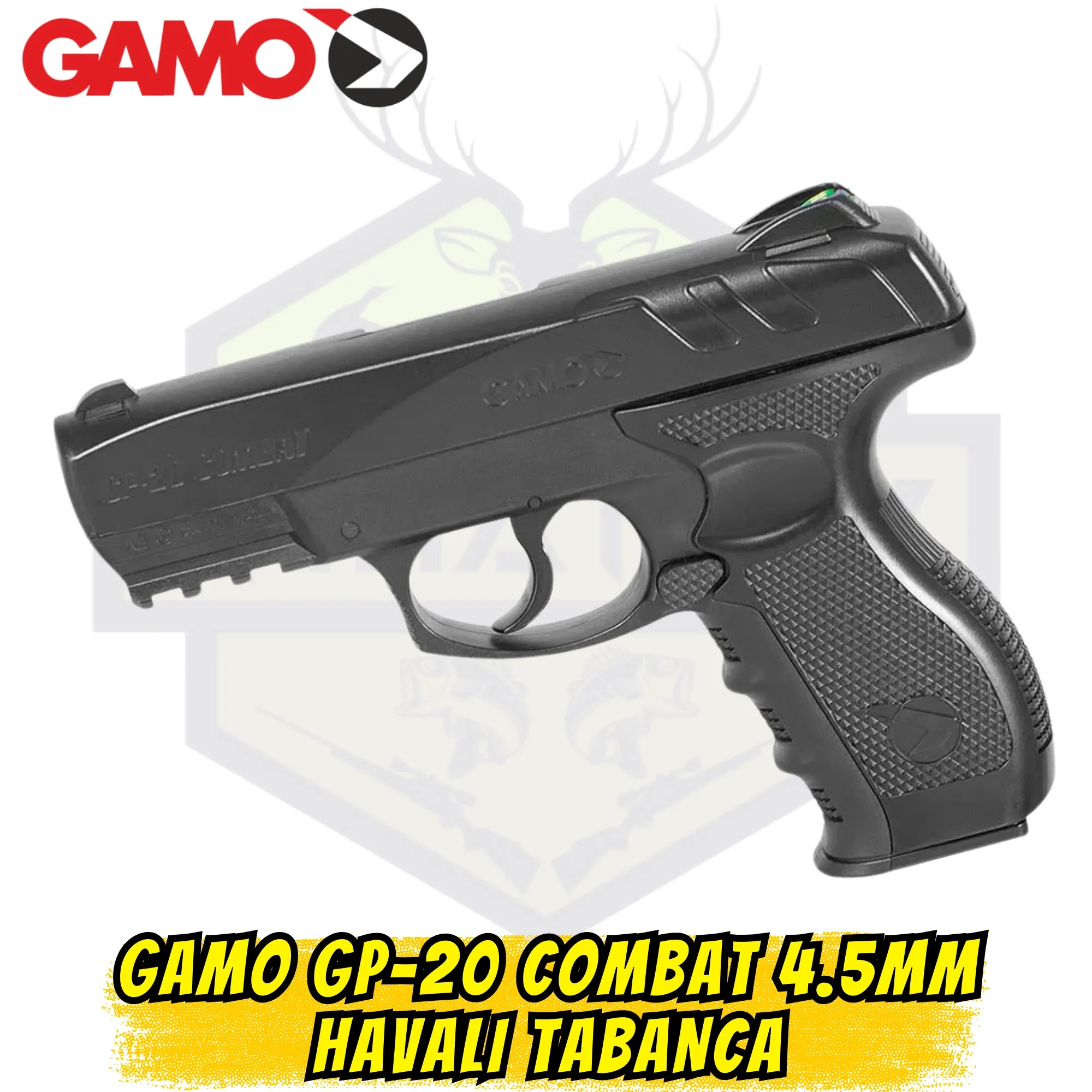 Gamo GP-20 Combat 4.5mm Havalı Tabanca - Seri ve Ergonomik Tasarım