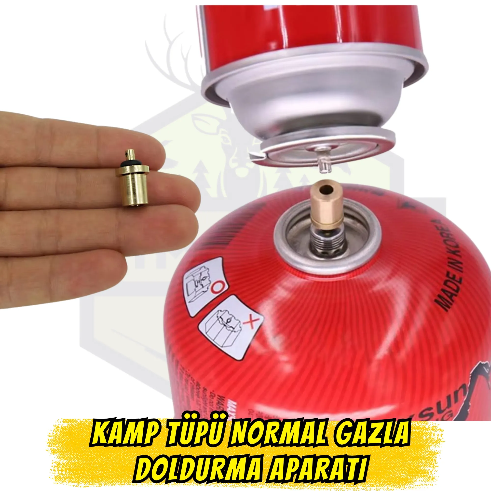 Kamp Ocağı Tüpü Gaz Dolum Aparatı (230g - 450g Vidalı Kartuş Uyumlu)