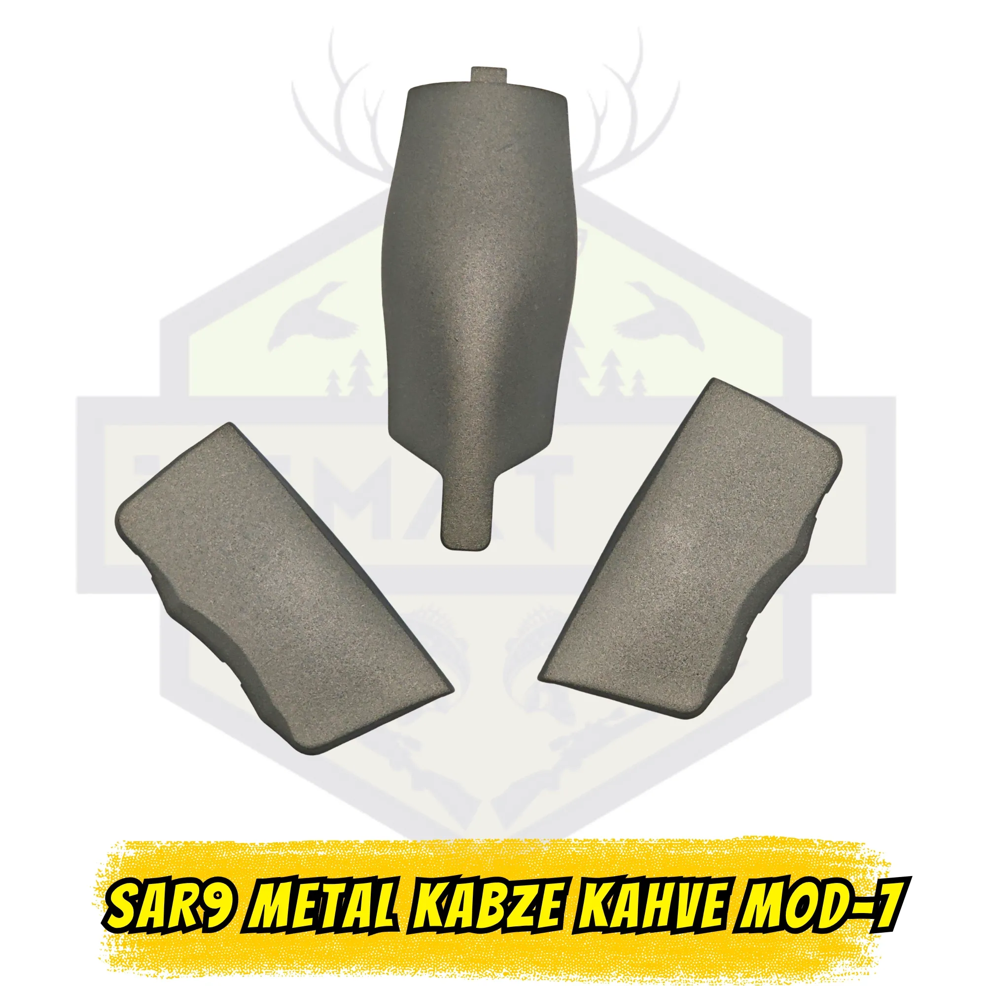Sarsılmaz SAR9 & SAR9 Compact Uyumlu Metal Kabze - Gri (Düz / Sade Tasarım) - Model 7