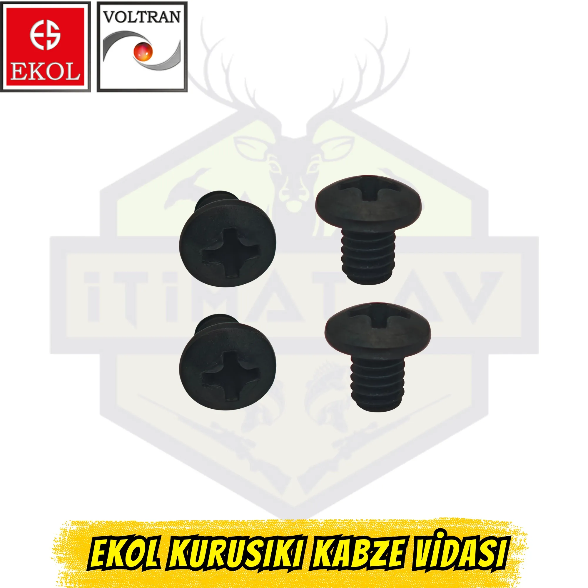 Ekol Kurusıkı Tabanca Kabze Vidası - 4 Adet (Siyah)