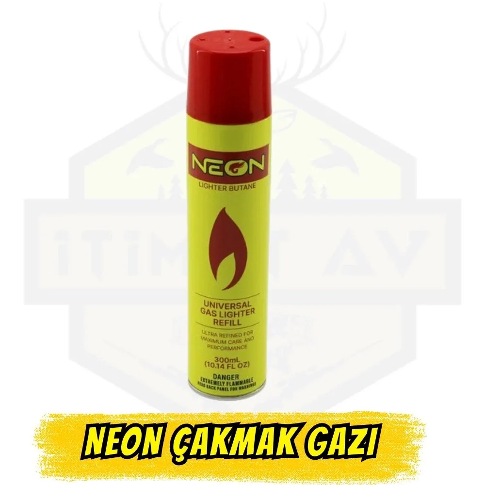 Neon 300 ml Çakmak Gazı - Evrensel Metal Siboplu Dolum Tüpü