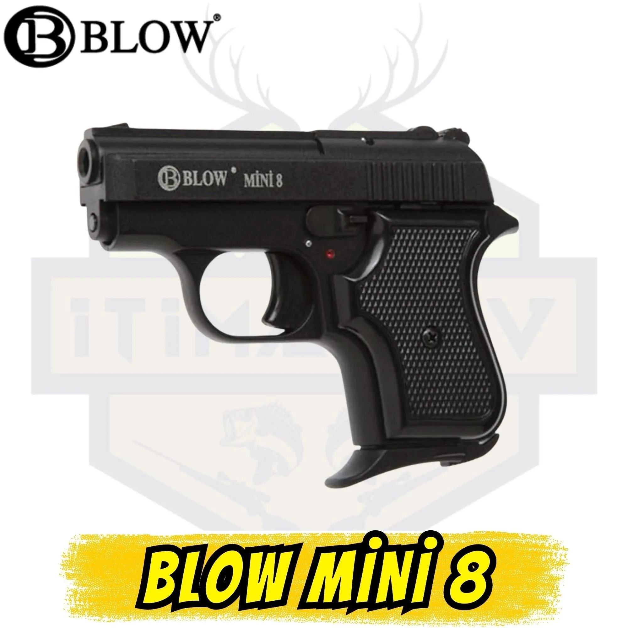 Blow Mini 8 Kurusıkı Ses Tabancası - Siyah (Ultra Mikro Cep Boy)