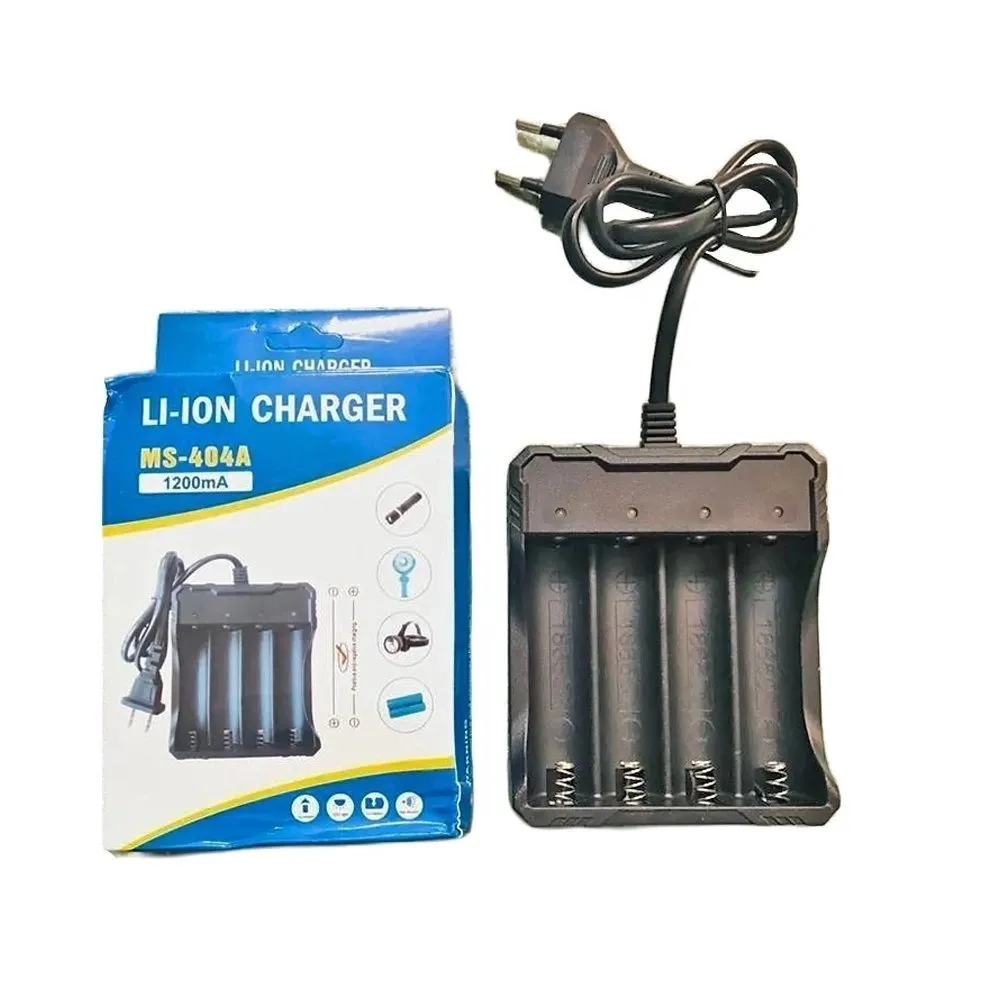 MS-404a 3.7V - 4.2V Li-ion 4lü Pil Şarj Cihazı (1200 mA / DC 4.2V)