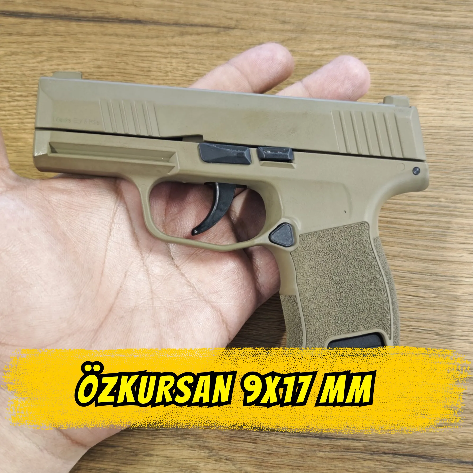 Aksa AK21 Kurusıkı Ses Tabancası (9mm P.A.K) - Çöl Rengi (Tan)