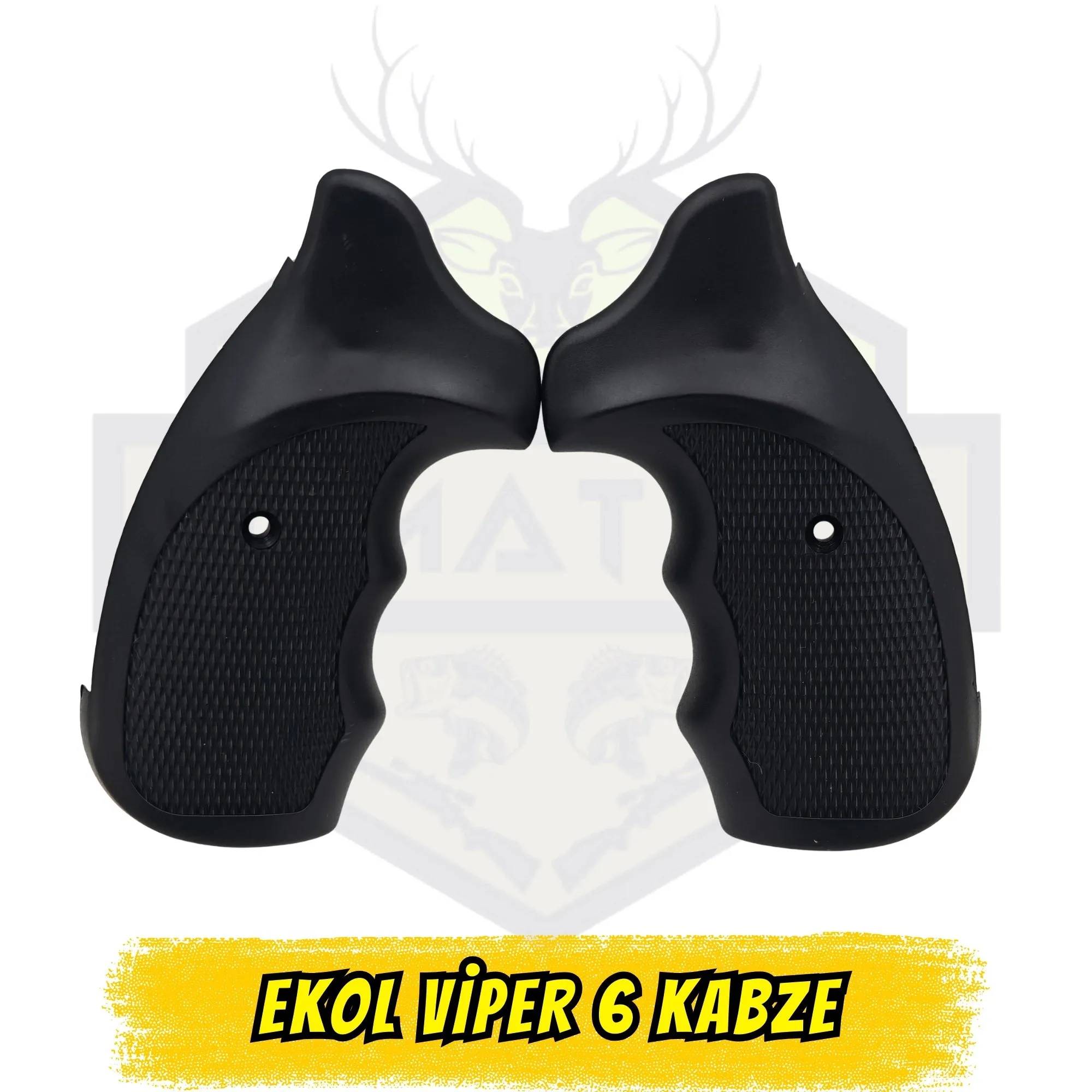 Ekol Viper 3 Uyumlu Kahverengi Polimer Kabze - Parmak Oyuklu Ergonomik Seri