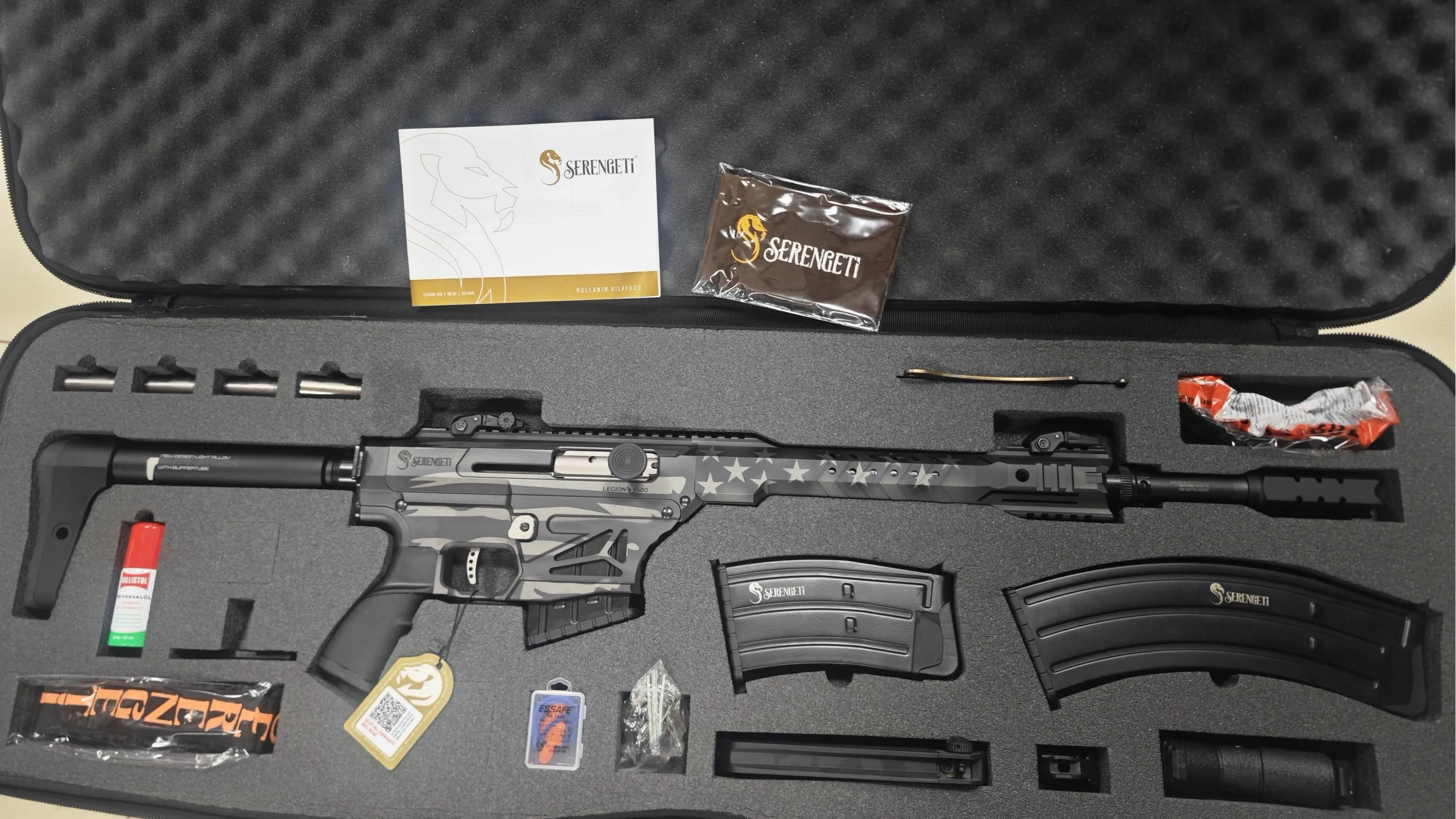 Serengeti Legion-120 CP-408 W Otomatik Av Tüfeği Füme Yıldızlı (12 GA - 51 cm 4140 Çelik Namlu - Cerakote Füme Yıldızlı Kaplama)