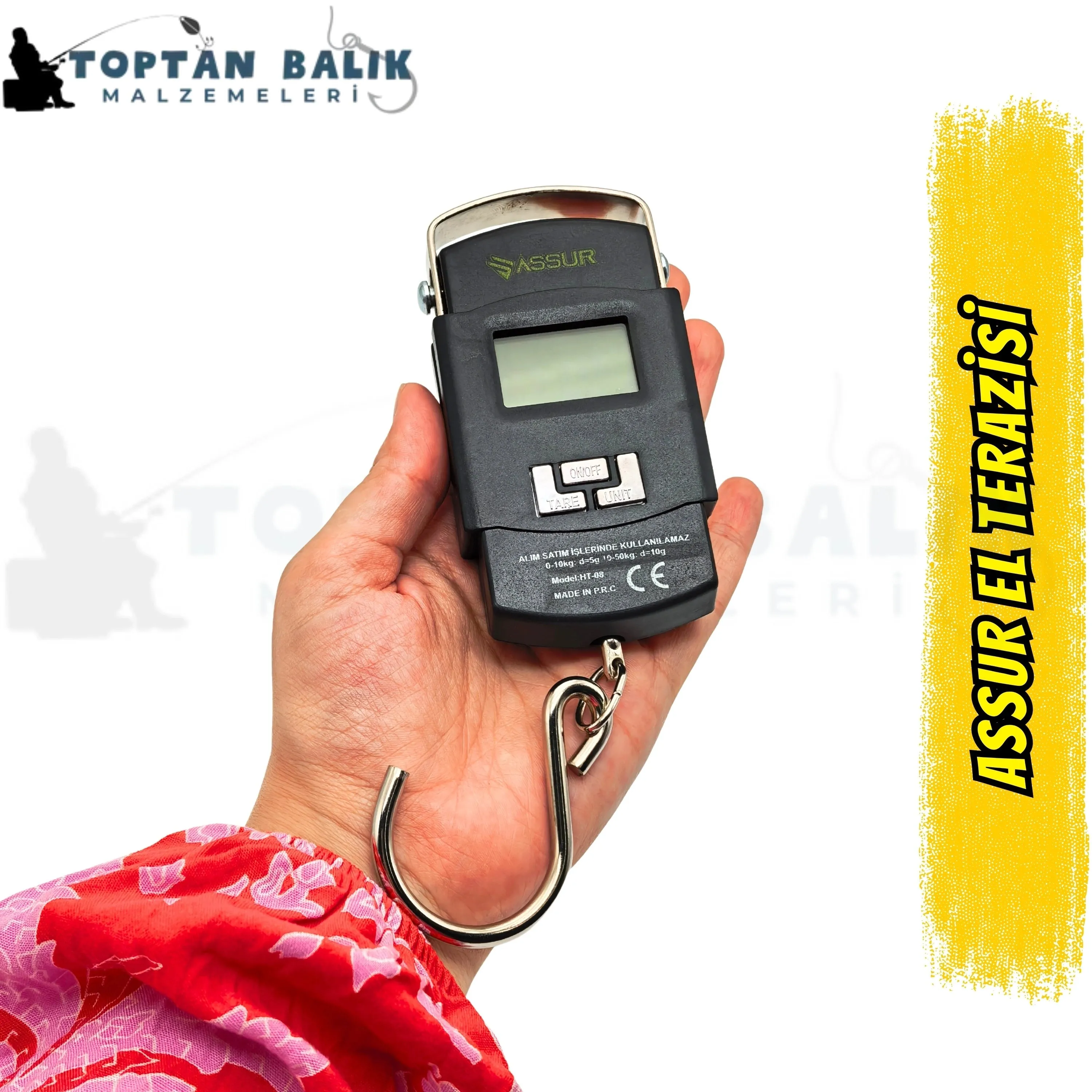 Assur Dijital El Terazisi 50 Kg Hassas Balıkçı Terazisi