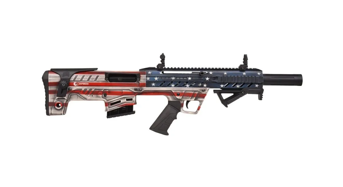 Toretto TB Bullpup Şarjörlü Yarı Otomatik Av Tüfeği (12 Kalibre - Ayarlanabilir Yanaklıklı - USA Temalı)