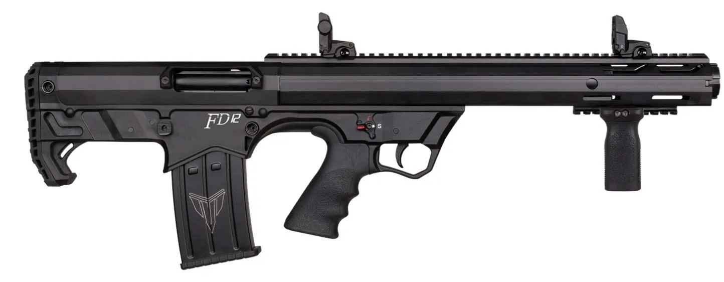 Kariyer FD-12 Bullpup Şarjörlü Pompalı Av Tüfeği - Siyah (12 GA - 47 cm Namlu)
