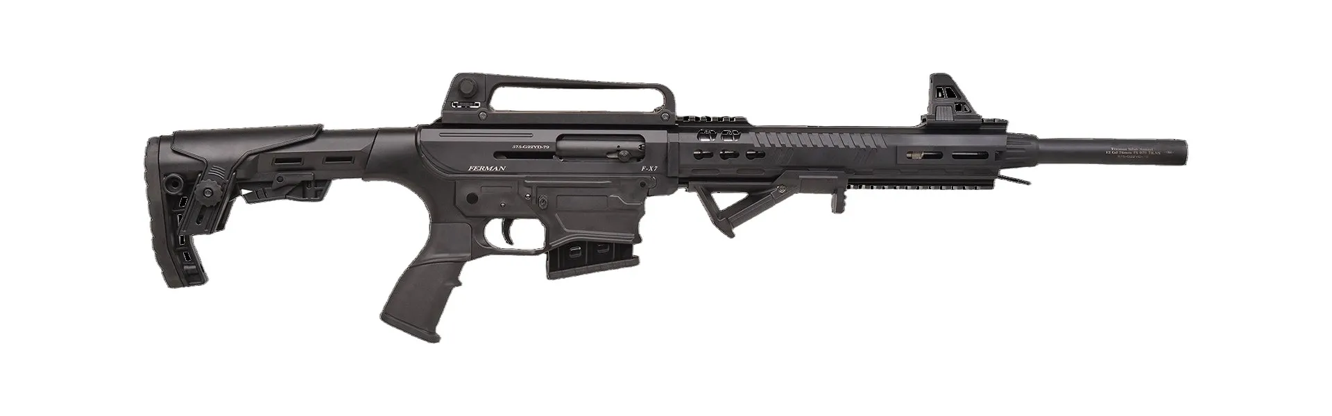 Ferman FX7 TTS-001 Şarjörlü Yarı Otomatik Av Tüfeği (12 Kalibre - Gazlı Sistem - Mat Siyah)