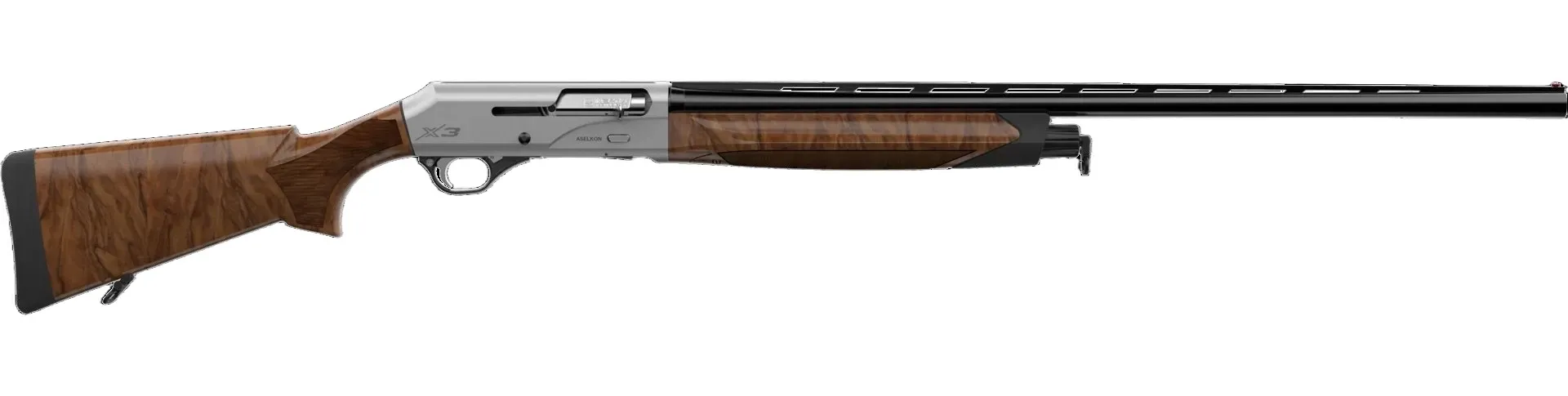 Aselkon X3 Silver Lüks Ceviz Kundak Kinetik Av Tüfeği (12 Cal - 61 / 66 / 71 / 76 cm)