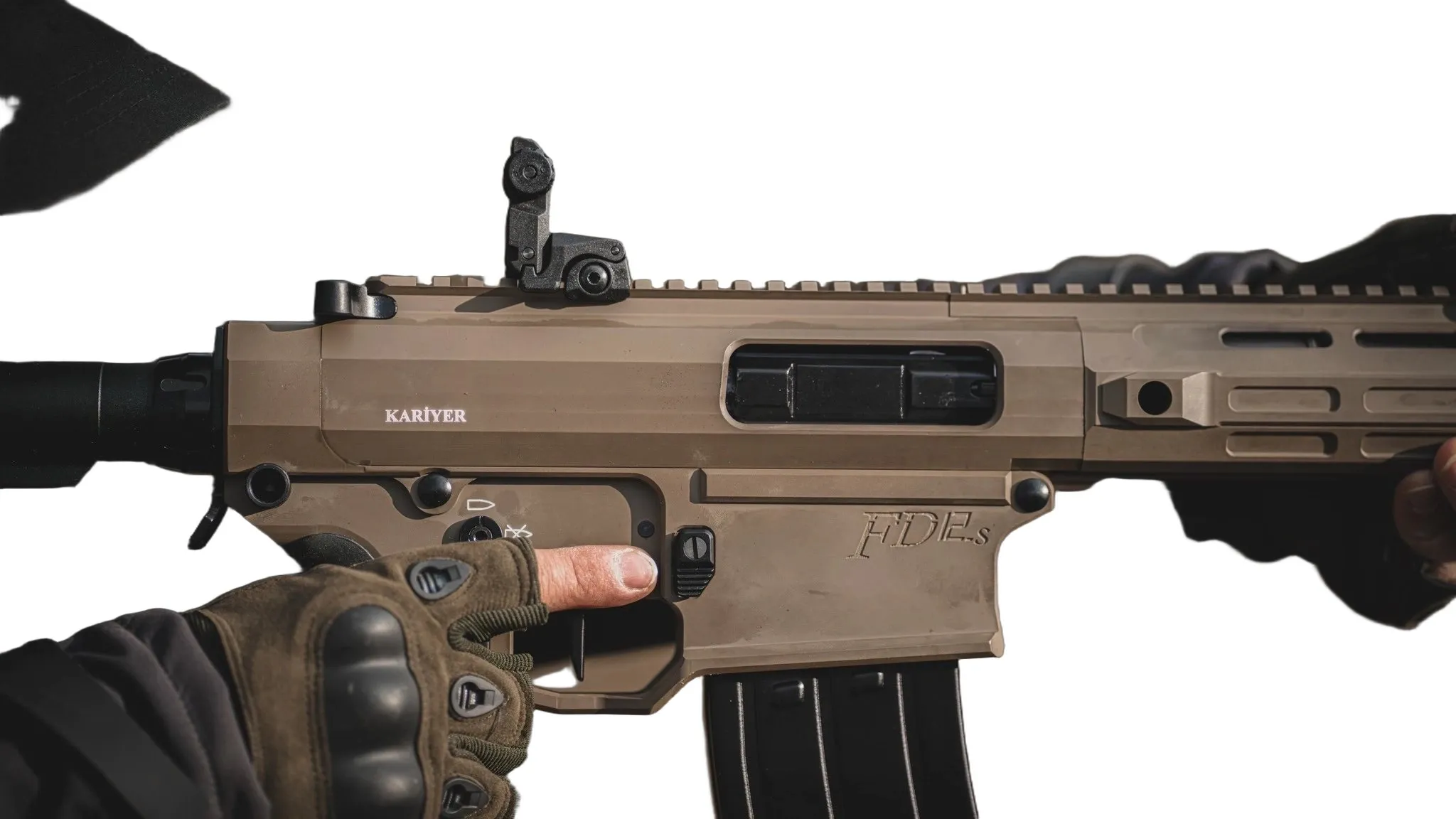 Kariyer FD-12S Şarjörlü Bronze Yarı Otomatik Av Tüfeği (12 GA - 47 CM Namlu - Metal Kasa - Bullpup Taktik Gövde)